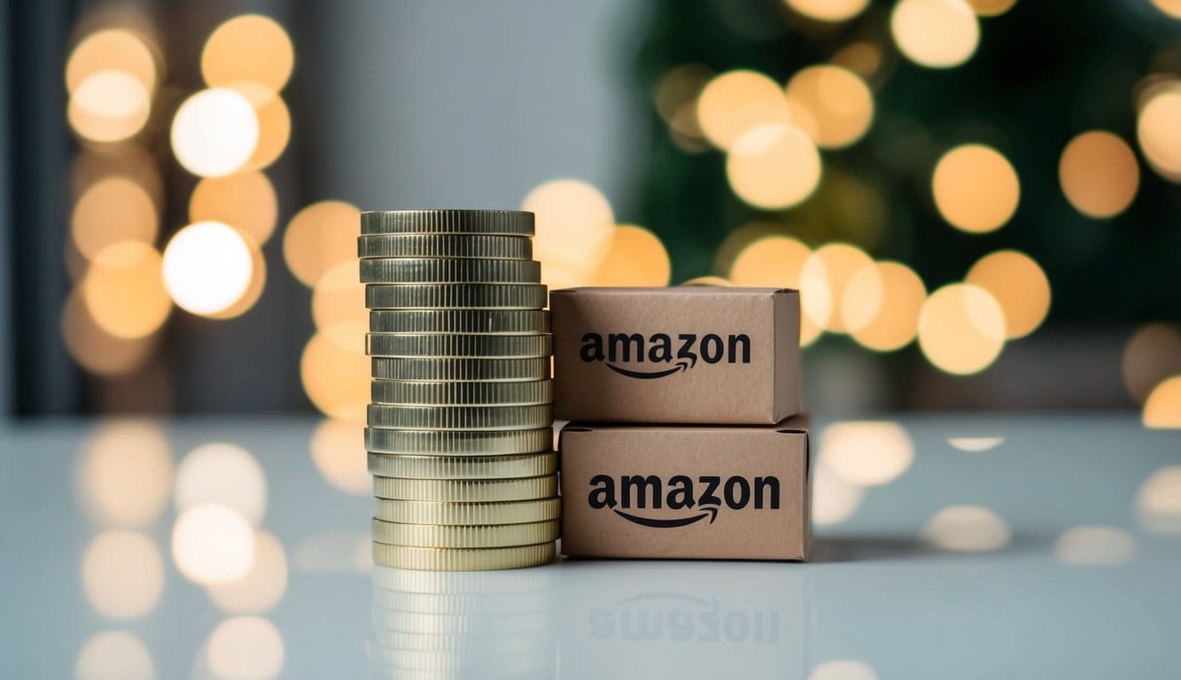 A pile of various products showing different fees and costs associated with Amazon FBA