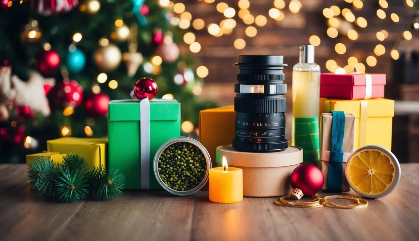 A festive online marketplace with eco-friendly packaging, reusable products, and ethically sourced materials
