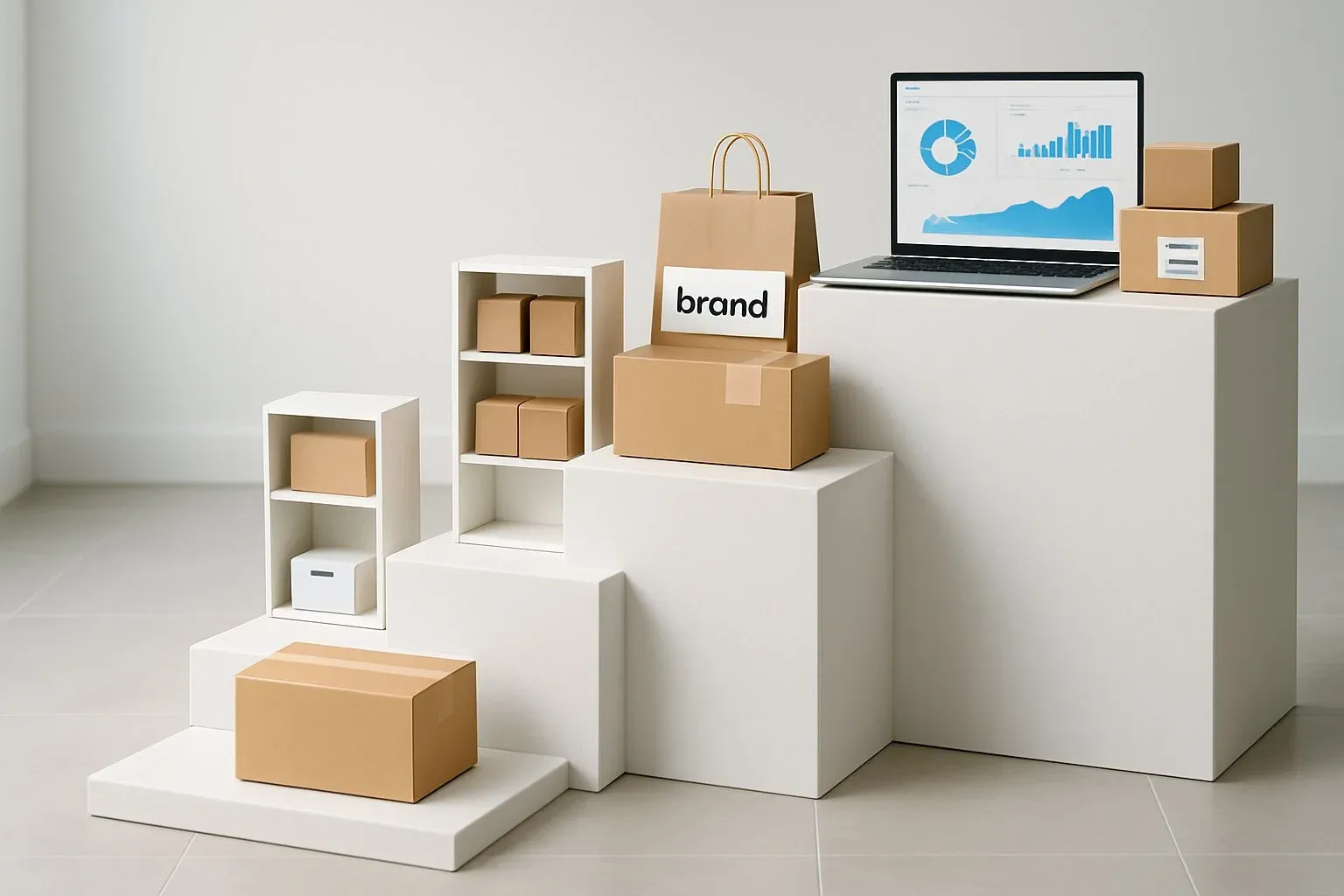 Ladder starting with a single product and gradually climbing toward full professional seller setup.