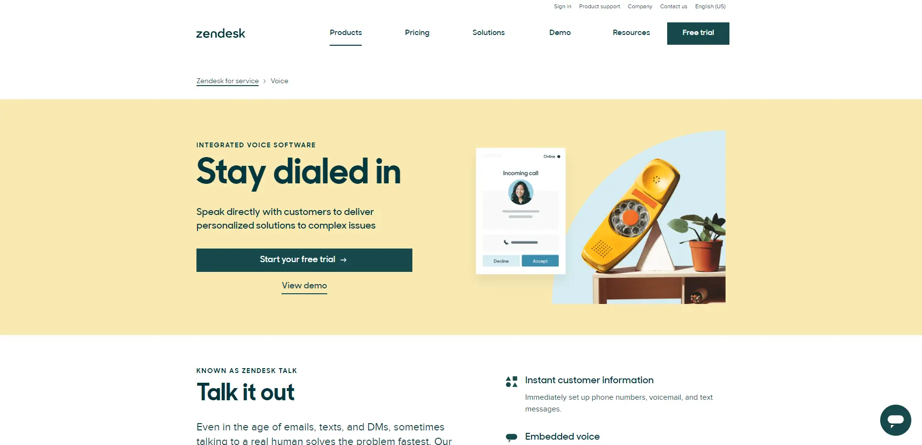 zendeks homepage